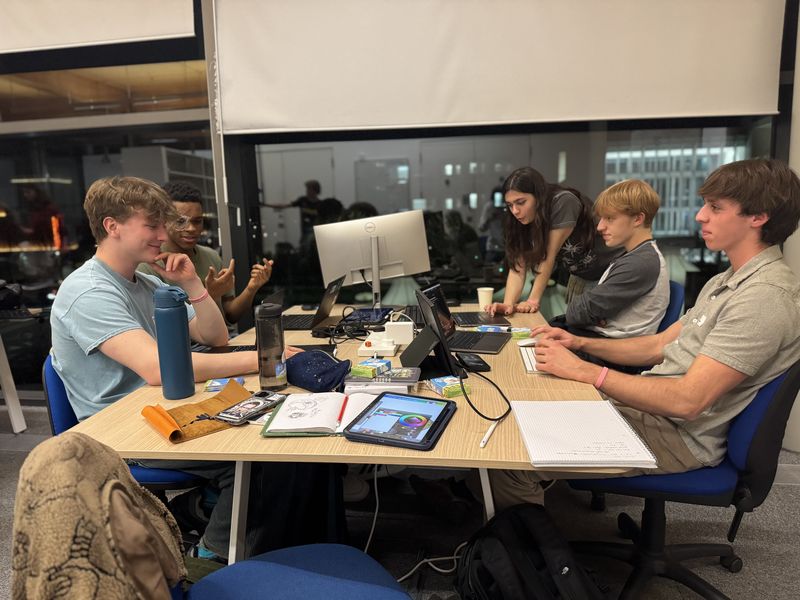 Team working at the game jam